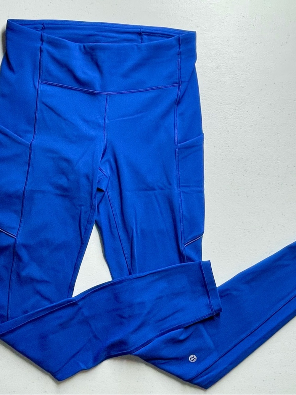 lululemon athletica Speed up Tights Blue High-Rise pockets Leggings size 4